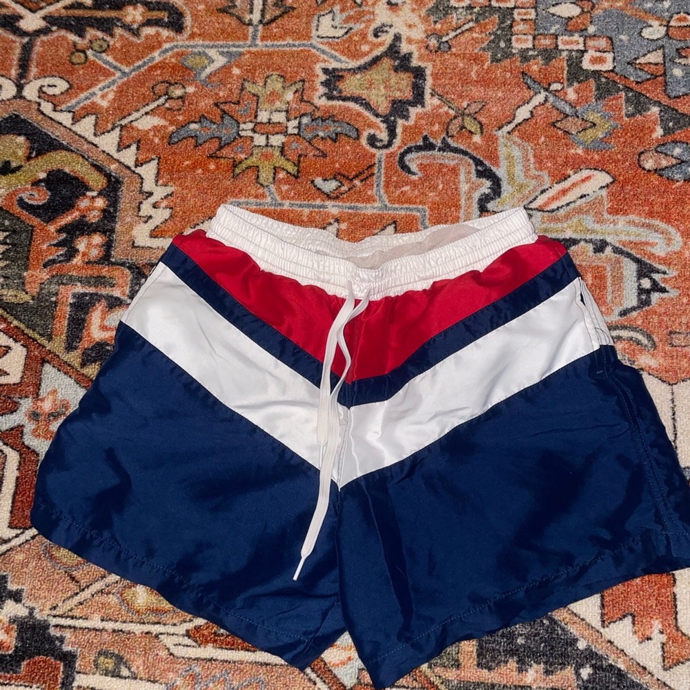 Chubbies Red, White, and Blue Swim Trunks